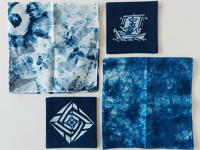 Indigo Dye Handkerchief by Kosoen