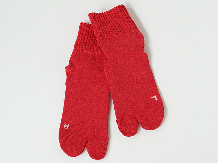 Amitabi Washi Socks Red by Taiko