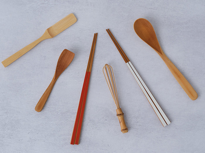 Red Square Bamboo Chopsticks by Yagitake Industry