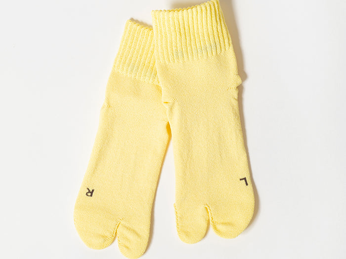 Amitabi Washi Socks Lemon Yellow by Taiko