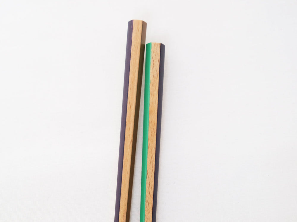 [wholesale] Matsukan Chopsticks: Green and Purple Panels