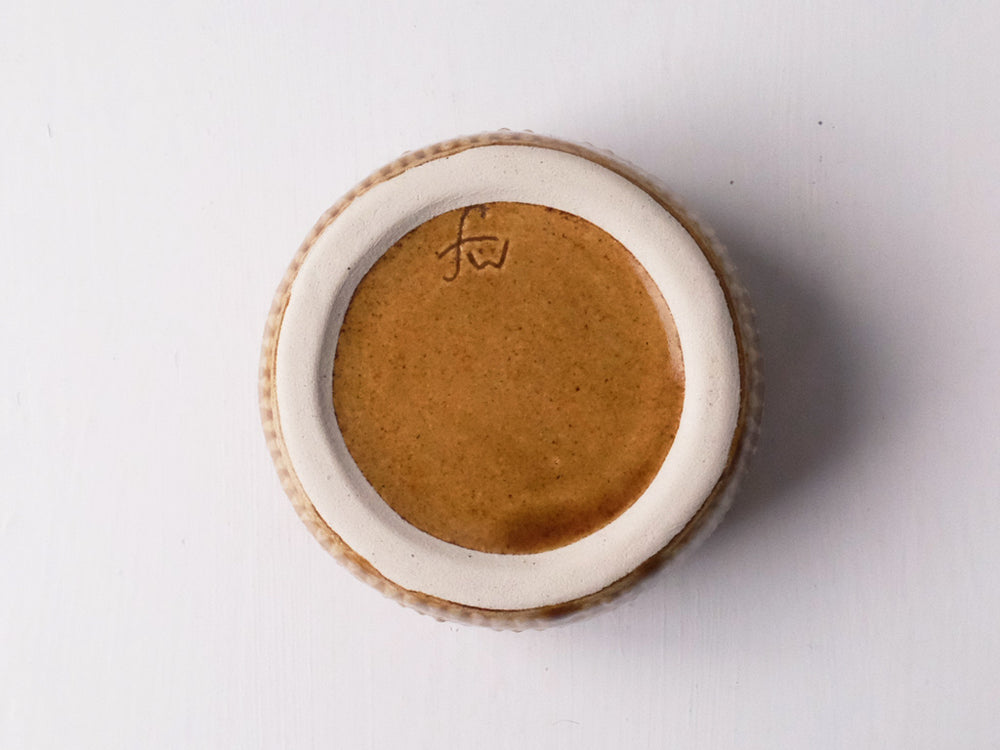 
                  
                    Caramel Coloured Pot with lid by Monika Furuya
                  
                