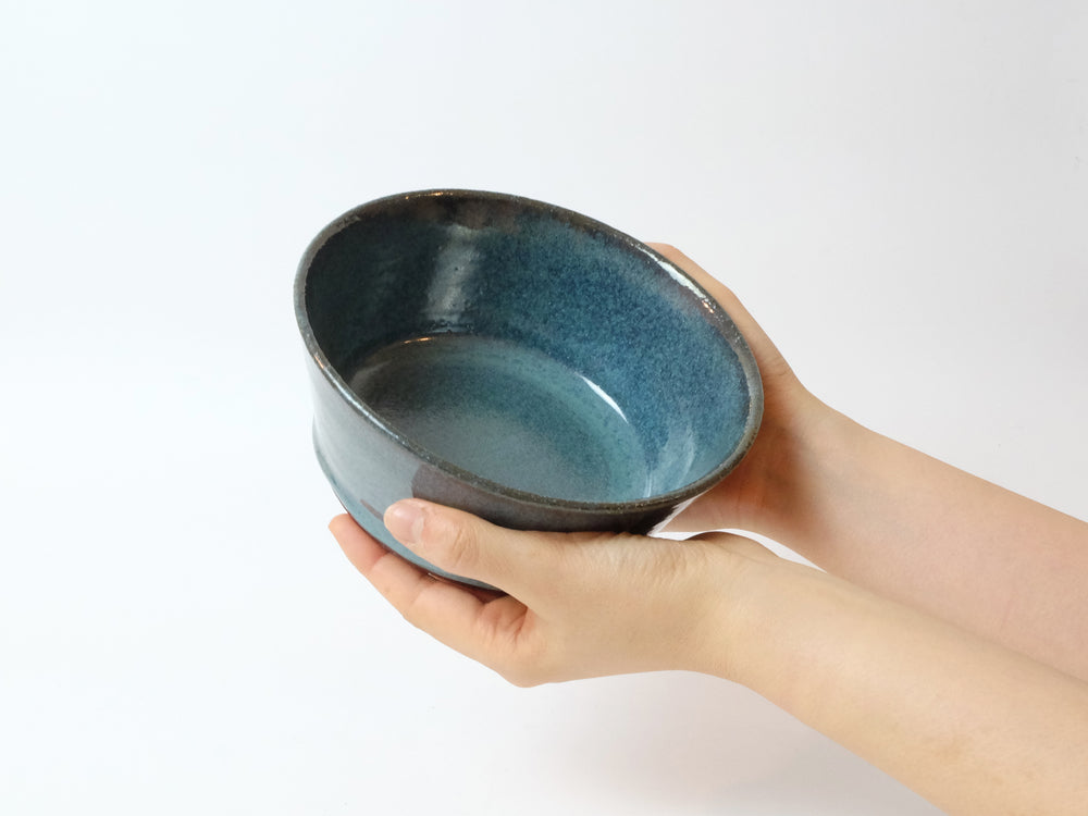 Blue Soup Bowl by Motoharu Ozawa