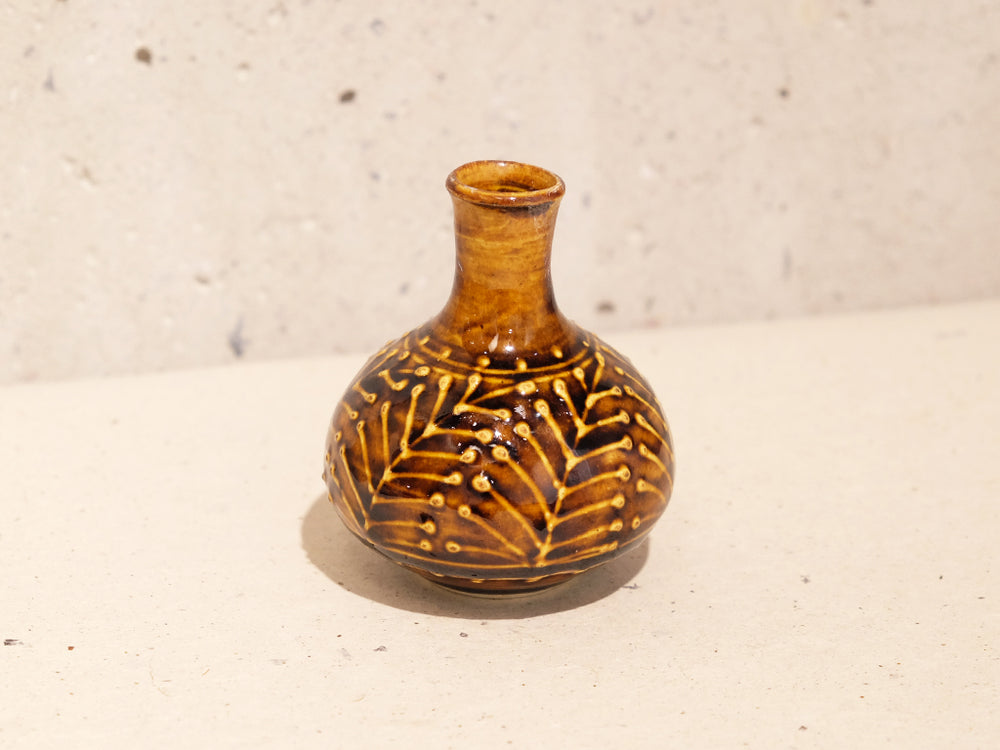 
                  
                    Caramel Glazed Bud Vase by Aya Kondo
                  
                