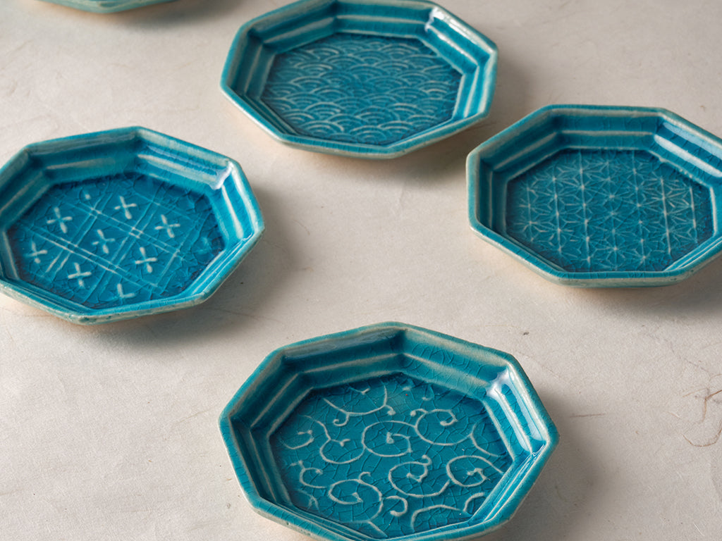 
                  
                    Set of 5 Octagonal Plates by Tetsuo Kobayashi
                  
                