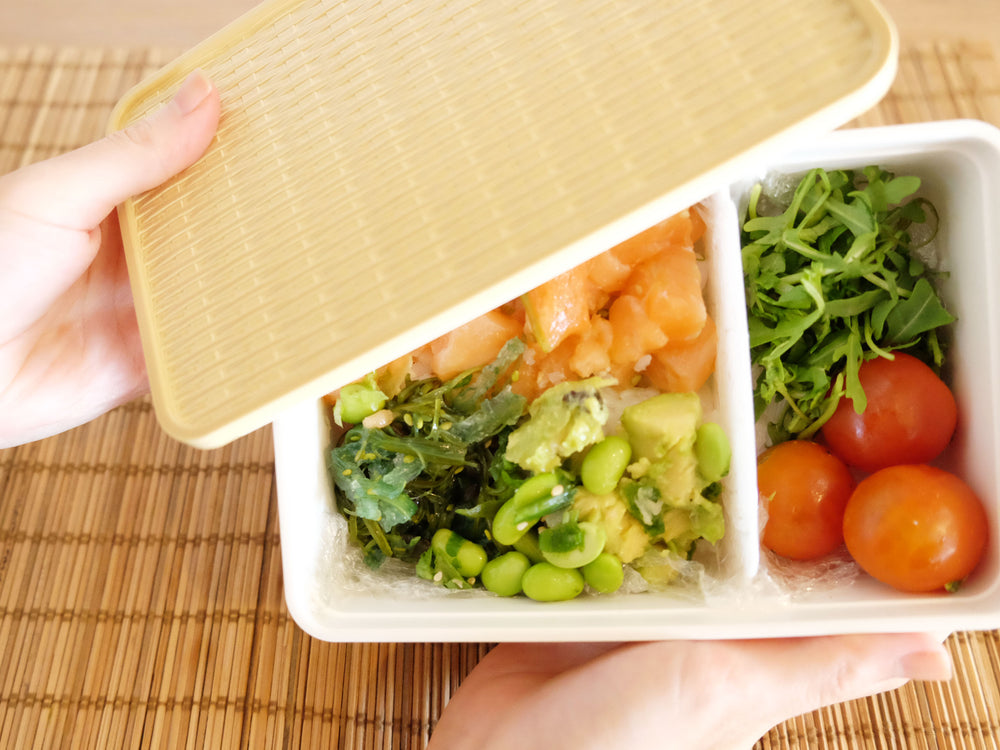TAKENAKA Bento Box Flat from Japan, Made of Recycled Plastic Bottle, Eco-Friendly and Sustainable Lunch Box (Forest Green)