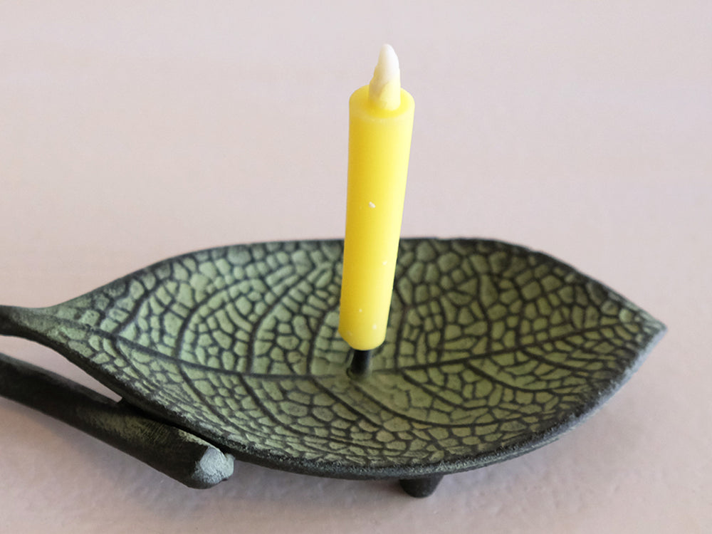 
                  
                    Cast Iron Candle Holder by Takazawa Candle : Ichiyou Leaf
                  
                